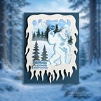 Whimsy Stamps Big Foot Assquatch Clear Stamps cwsd373b snow yeti card