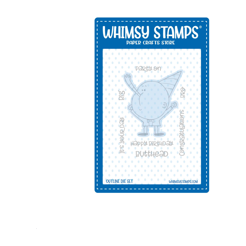 Whimsy Stamps Birthday Butthead Clear Stamp and Die Set product image 2