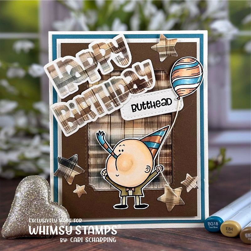 Whimsy Stamps Birthday Butthead Clear Stamps cwsd288a happy birthday