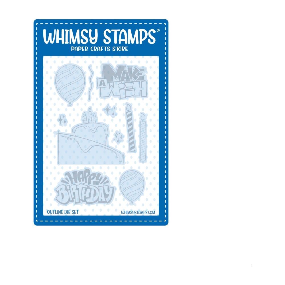 Whimsy Stamps Birthday Sketch Clear Stamp and Die Set product image 2
