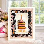 Whimsy Stamps Birthday Wish Layering Stencils wss116a cake
