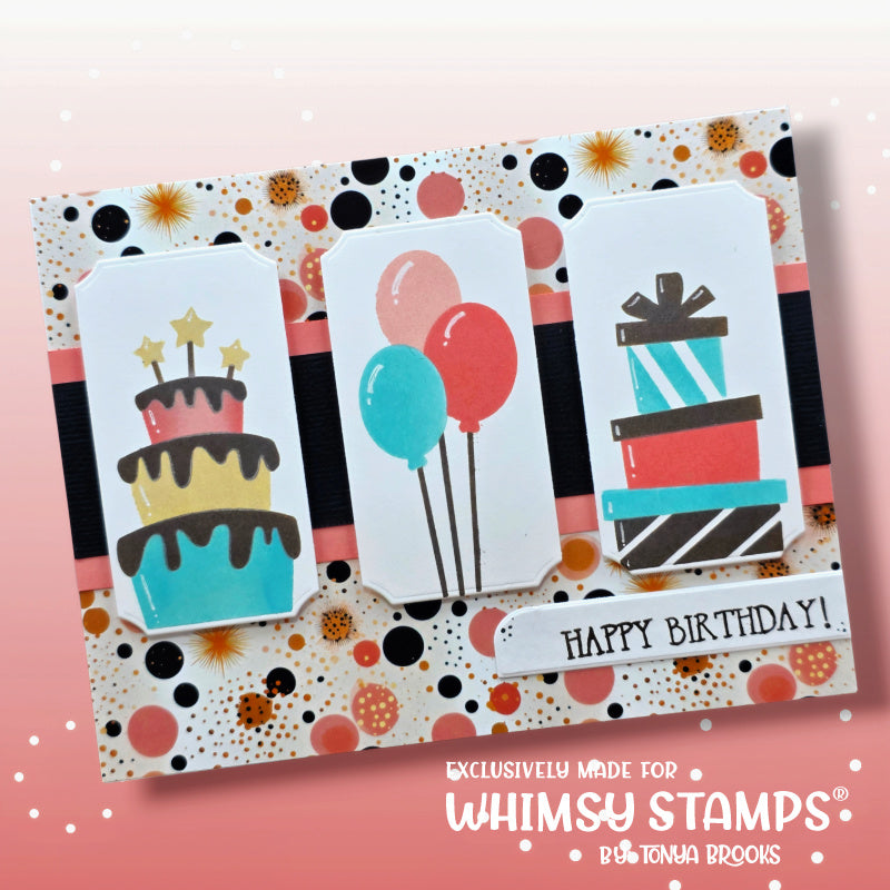 Whimsy Stamps Birthday Wish Layering Stencils wss116a happy birthday