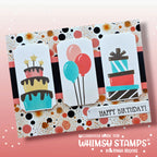 Whimsy Stamps Birthday Wish Layering Stencils wss116a happy birthday