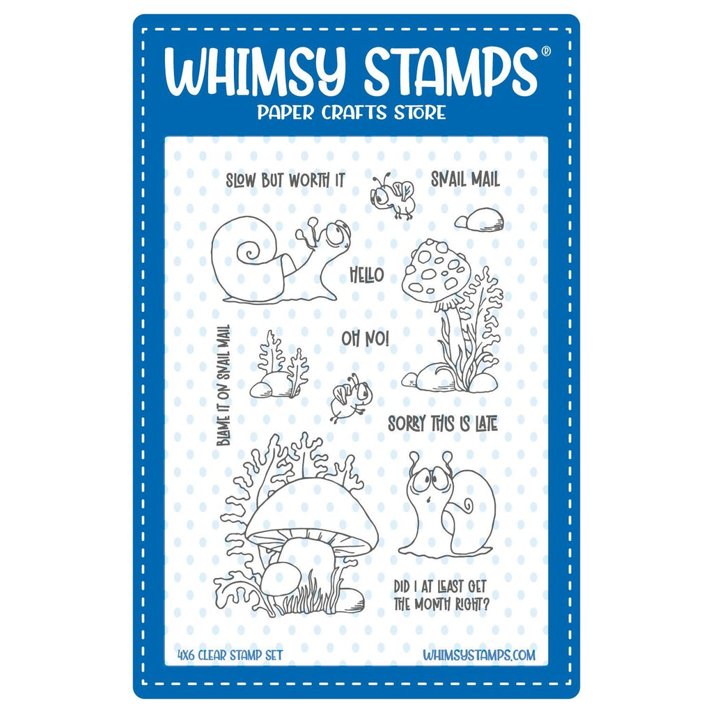 Whimsy Stamps Blame It On Snail Mail Clear Stamps cwsd390a