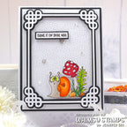 Whimsy Stamps Blame It On Snail Mail Clear Stamps cwsd390a fancy frame