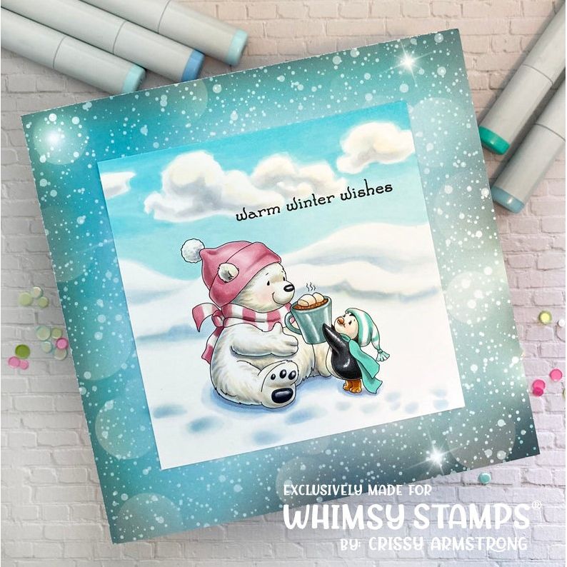 Whimsy Stamps Blurry Flurries 6 x 6 Paper Pad wsdp25 warm wishes