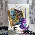 Whimsy Stamps Book Dies wsd067 magical birthday wishes card