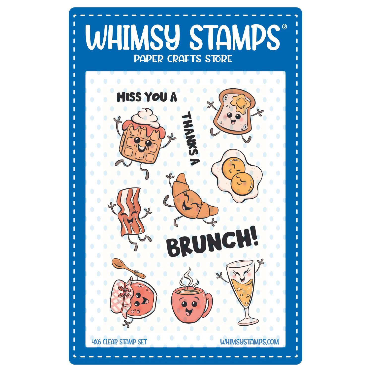 Whimsy Stamps Brunch Buddies Clear Stamps khb184a