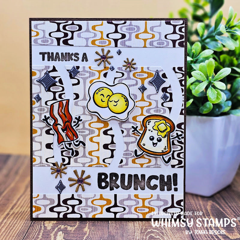 Whimsy Stamps Brunch Buddies Clear Stamps khb184a thanks