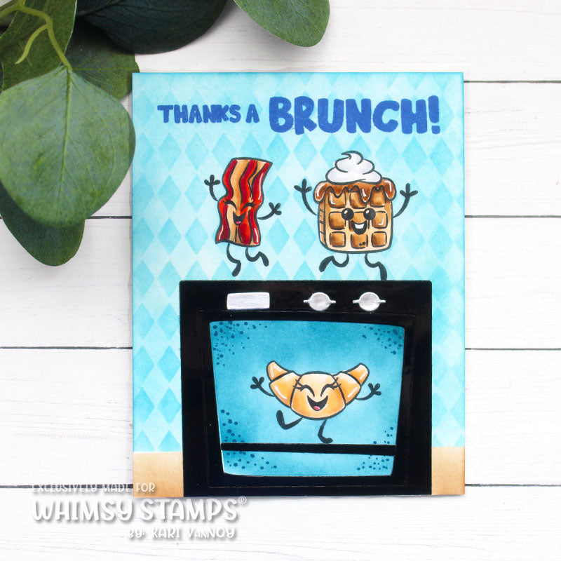 Whimsy Stamps Brunch Buddies Clear Stamps khb184a waffle