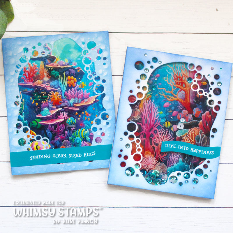 Whimsy Stamps Bubbly Die wsd020 coral