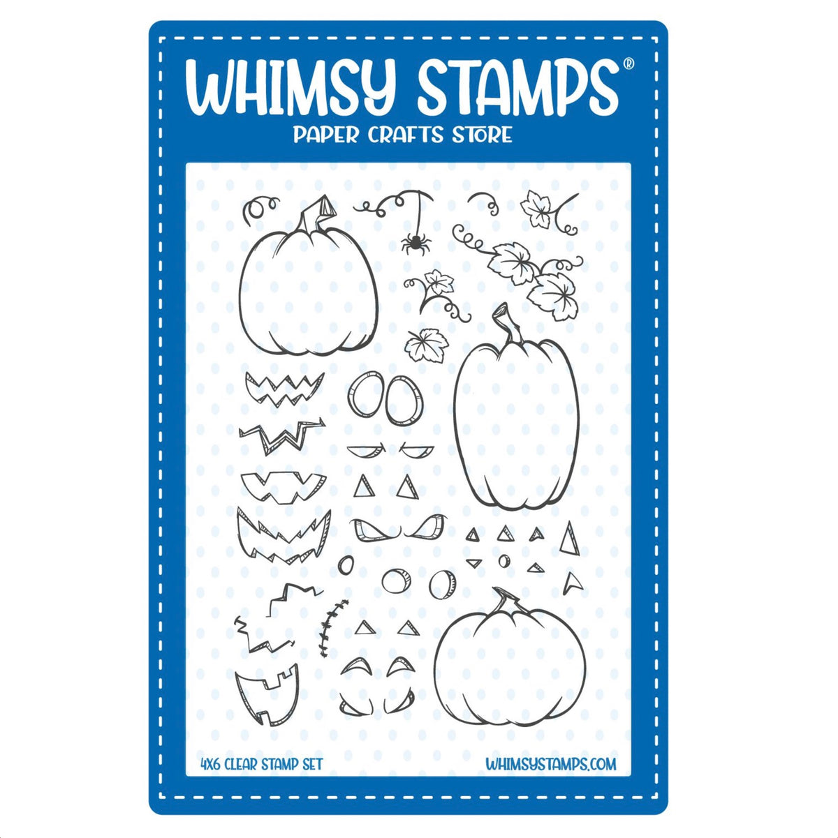 Whimsy Stamps Build a Jack-o-Lantern Clear Stamps cwsd462a