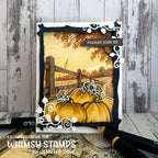 Whimsy Stamps Build a Jack-o-Lantern Clear Stamps cwsd462a country road card
