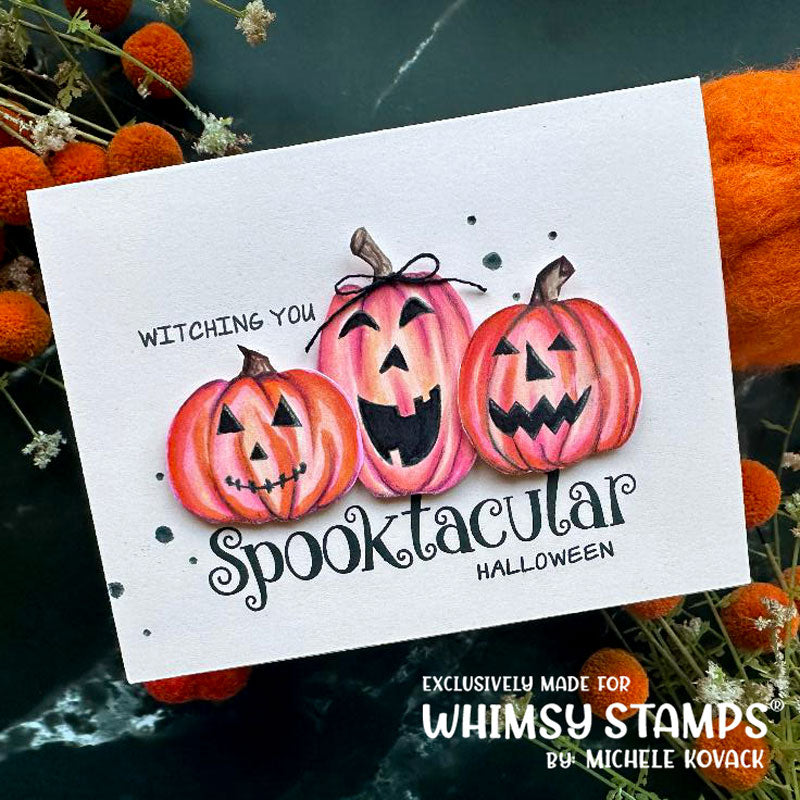 Whimsy Stamps Build a Jack-o-Lantern Clear Stamps cwsd462a have a spooktacular halloween card