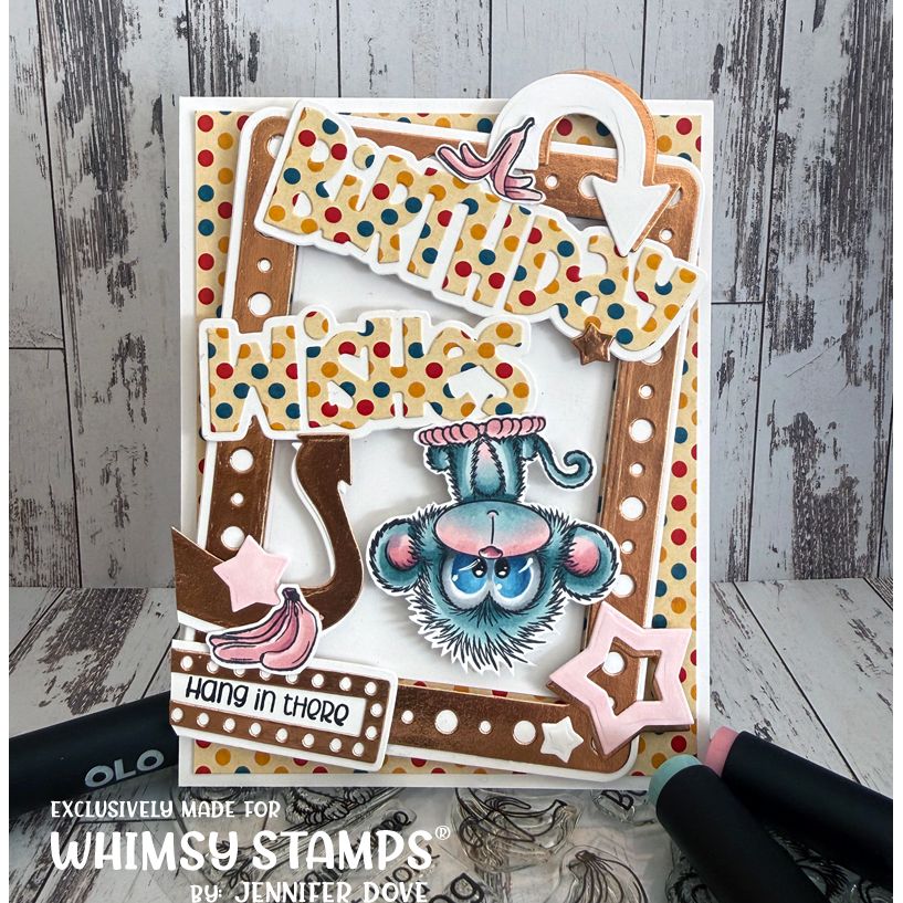 Whimsy Stamps Build a Marquee Dies wsd065 birthday wishes card