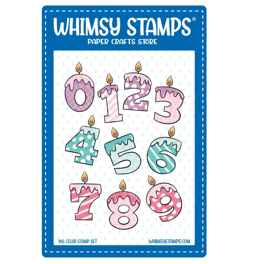Whimsy Stamps Candle Numbers Clear Stamps khb146a
