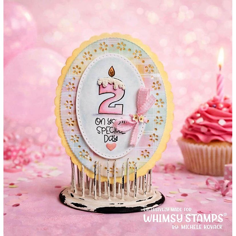 Whimsy Stamps Candle Numbers Clear Stamps khb146a your special day