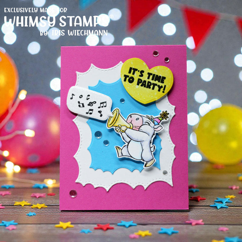 Whimsy Stamps Cappy Birthday Clear Stamps khb137a music