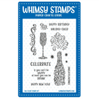 Whimsy Stamps Celebrate Champagne Clear Stamps cwsd382a