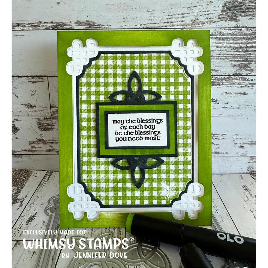 Whimsy Stamps Celtic Knots Dies wsd476a green