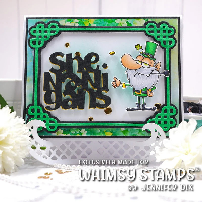 Whimsy Stamps Celtic Knots Dies wsd476a leprechaun