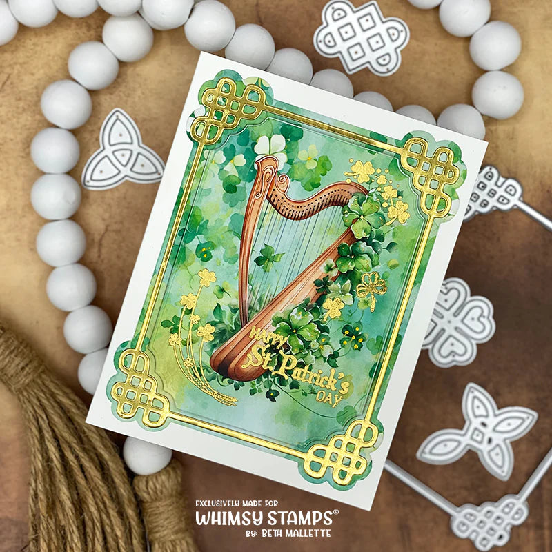 Whimsy Stamps Celtic Knots Dies wsd476a shamrocks