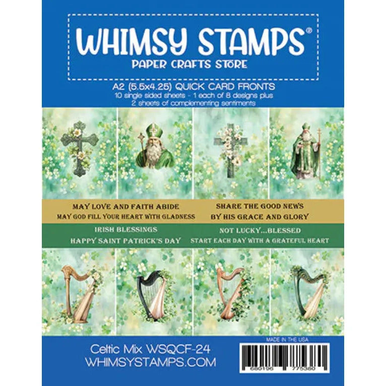 Whimsy Stamps Celtic Mix Quick Card Fronts wsqcf-24