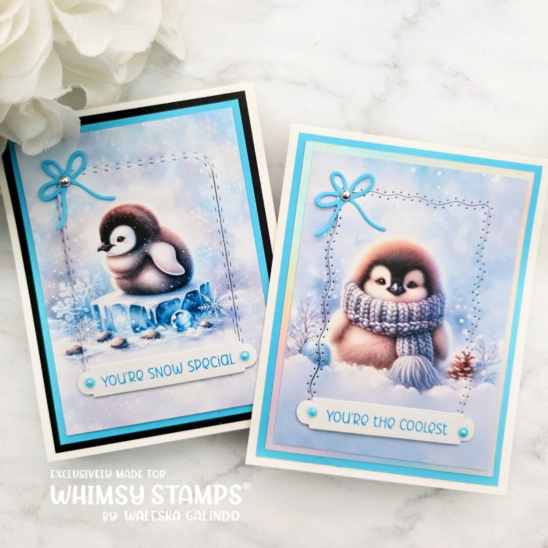 Whimsy Stamps Chilly Penguins Quick Card Fronts wsqcf-42 cool