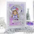 Whimsy Stamps Christmas Fairy Wishes Clear Stamps c1226a purple