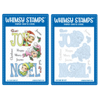 Whimsy Stamps Christmas Greetings Fairies Clear Stamp and Die Set
