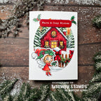 Whimsy Stamps Christmas Greetings Fairies Clear Stamp and Die Set farmhouse