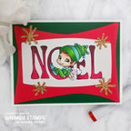 Whimsy Stamps Christmas Greetings Fairies Clear Stamp and Die Set snowflakes