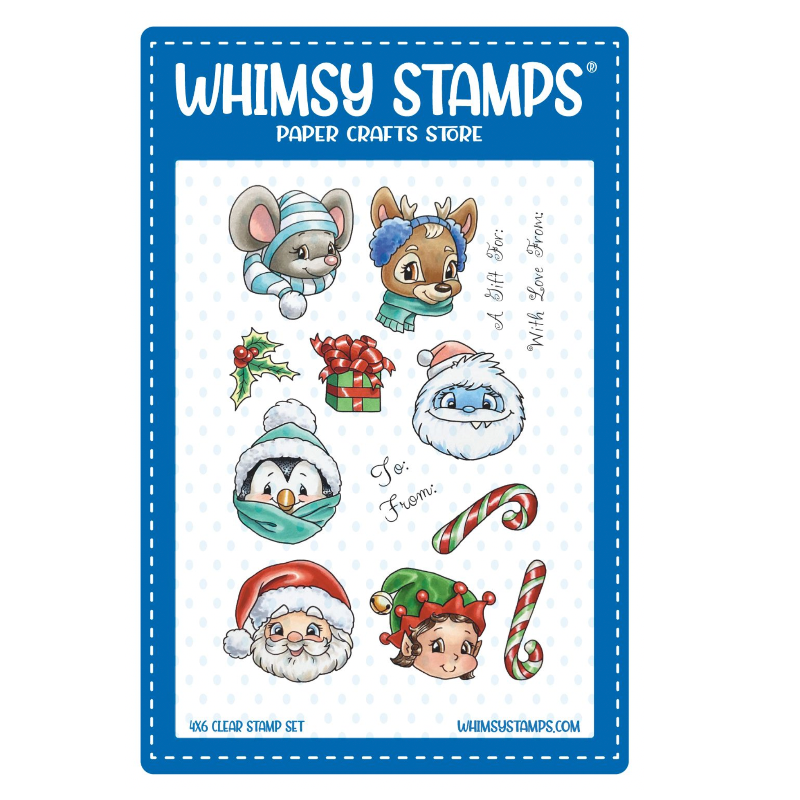 Whimsy Stamps Christmas Portraits Clear Stamps c1277a