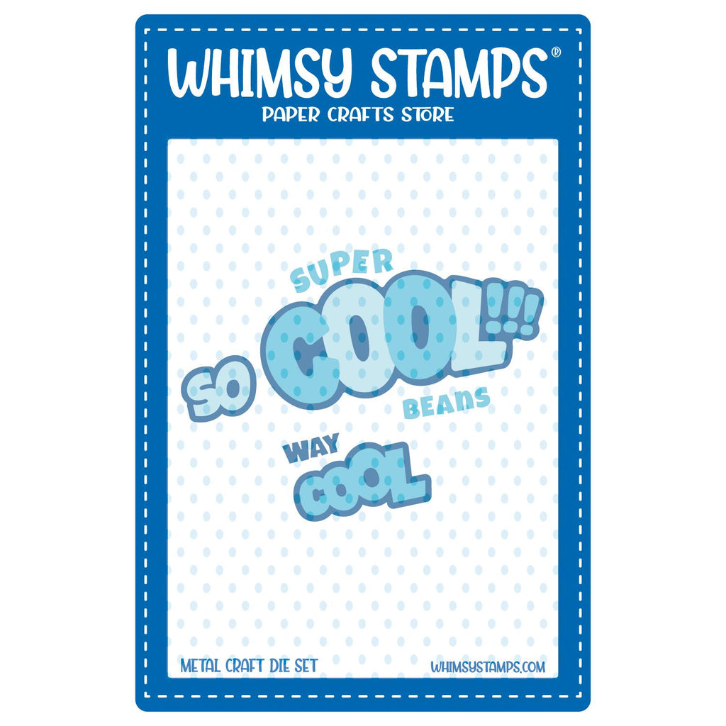 Whimsy Stamps Cool Beans Word Dies wsd013