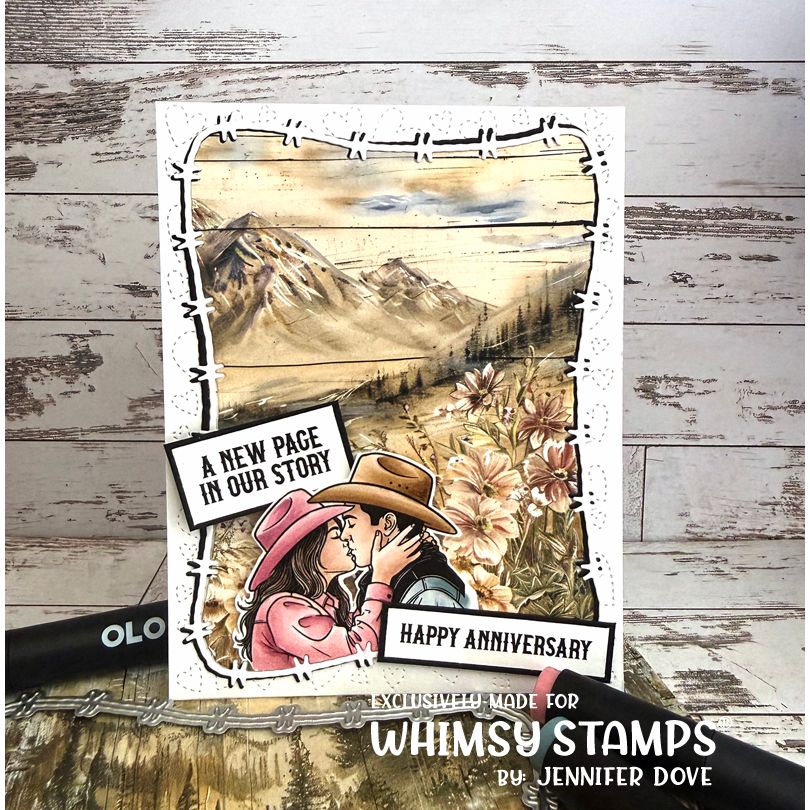 Whimsy Stamps Cowboy Obsession Clear Stamps cwsd303a mountains