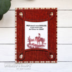 Whimsy Stamps Cowgirl Life Clear Stamps cwsd355a plaid background