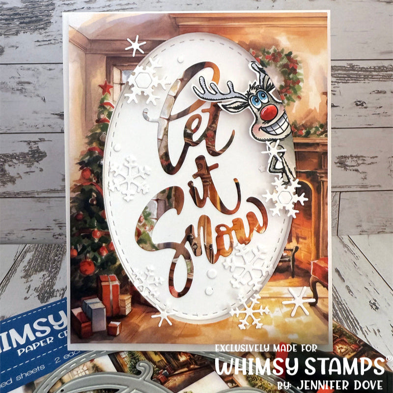 Whimsy Stamps Cozy Hearth 6x6 inch Paper Pack wsdp26a snowflakes