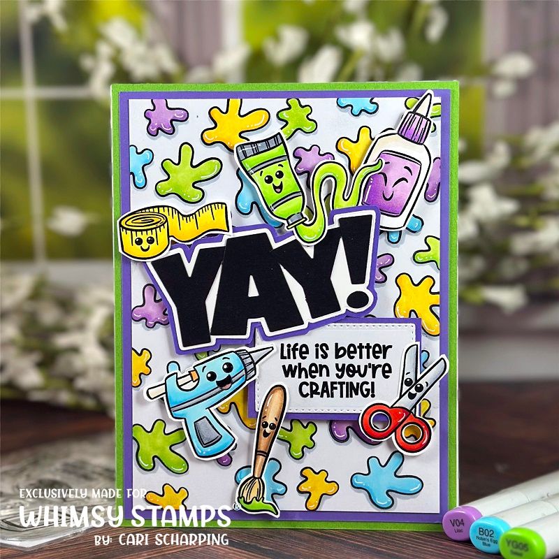 Whimsy Stamps Crafting Fun Clear Stamps khb154a glue