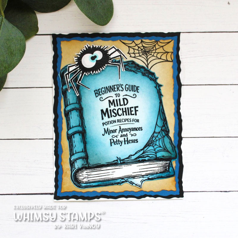 Whimsy Stamps Deckle Layers Dies wsd066 guide to mischief halloween card
