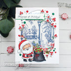 Whimsy Stamps Dickens Background Clear Stamps cwsd423a santa