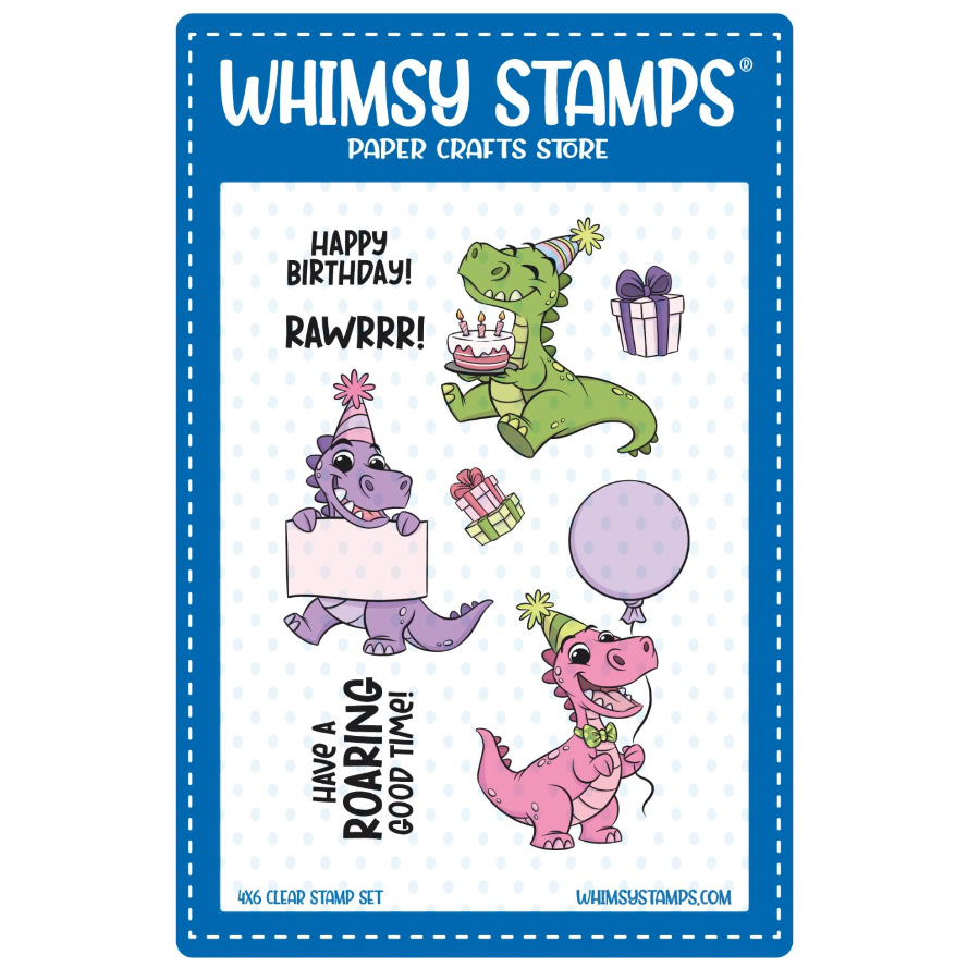 Whimsy Stamps Dino Birthdays Clear Stamps khb152a