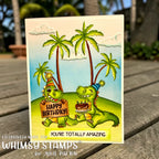 Whimsy Stamps Dino Birthdays Clear Stamps khb152a happy birthday
