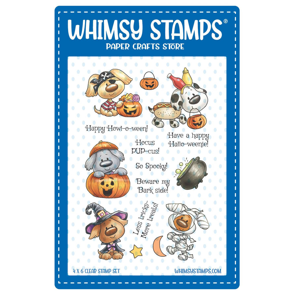 Whimsy Stamps Doggies Halloween Clear Stamps c1262a
