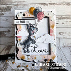 Whimsy Stamps Doggone Birthdays Clear Stamps c1297a balloons