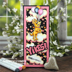 Whimsy Stamps Doggone Birthdays Clear Stamps c1297a stars