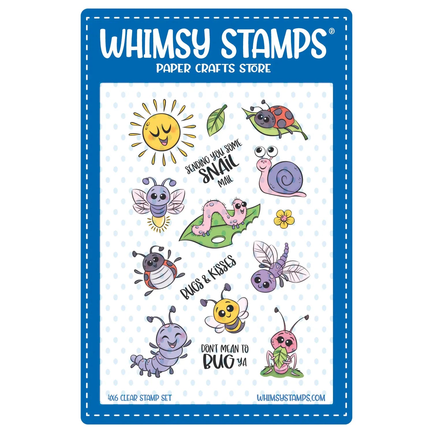 Whimsy Stamps Don't Mean to Bug Ya Clear Stamps khb135a