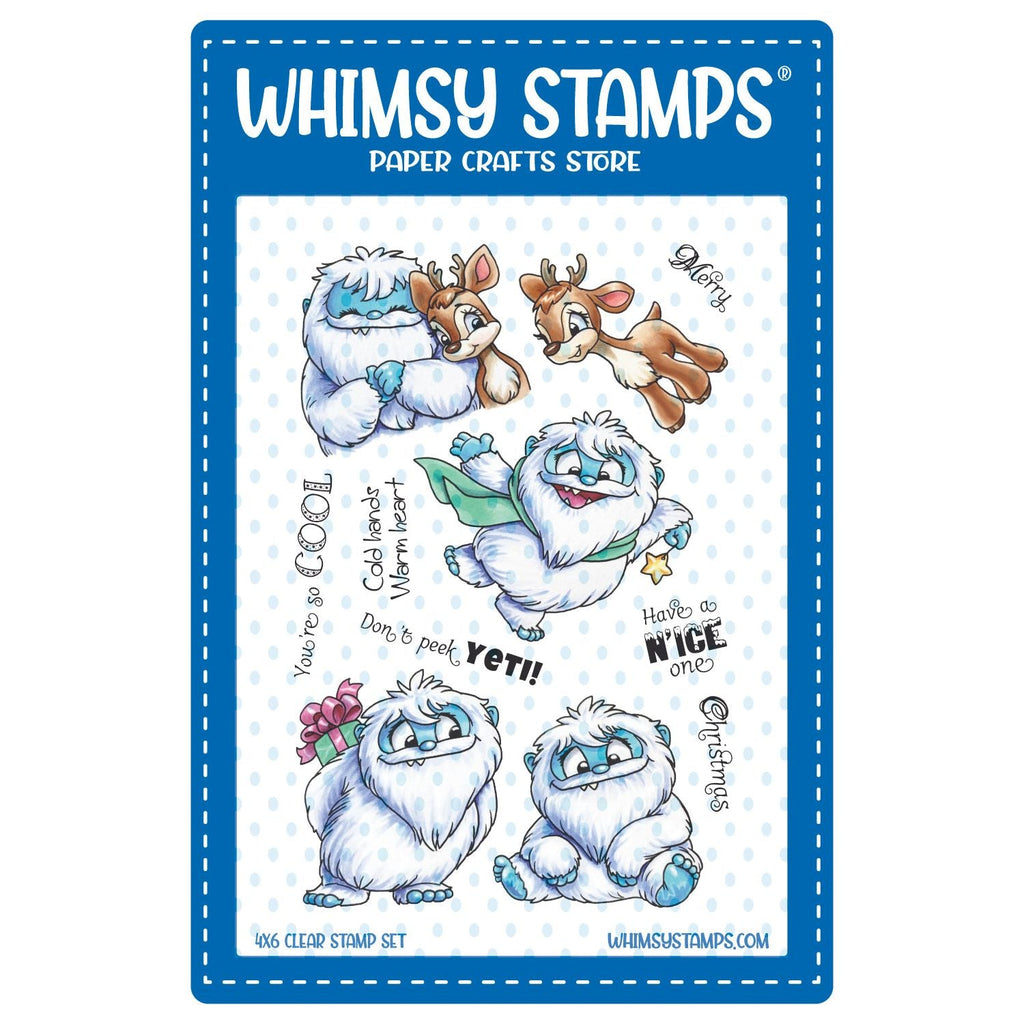 Whimsy Stamps Don't Peek Yeti Clear Stamps c1271a