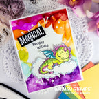 Whimsy Stamps Dragon Baby Clear Stamps cwsd283a birthday wishes