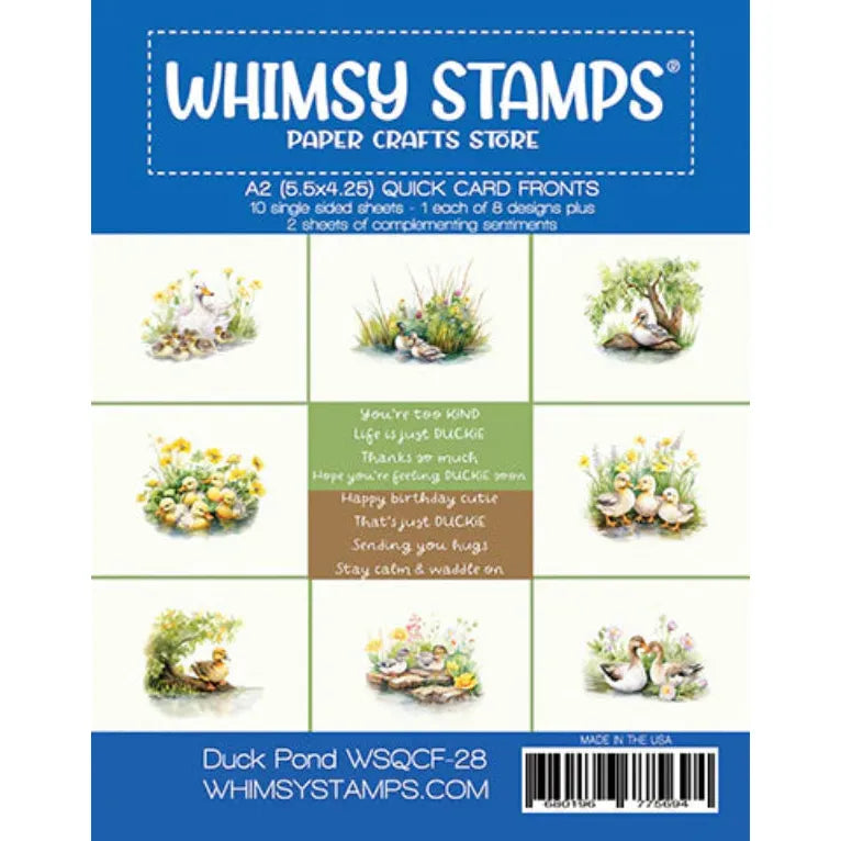 Whimsy Stamps Duck Pond Quick Card Fronts wsqcf-28