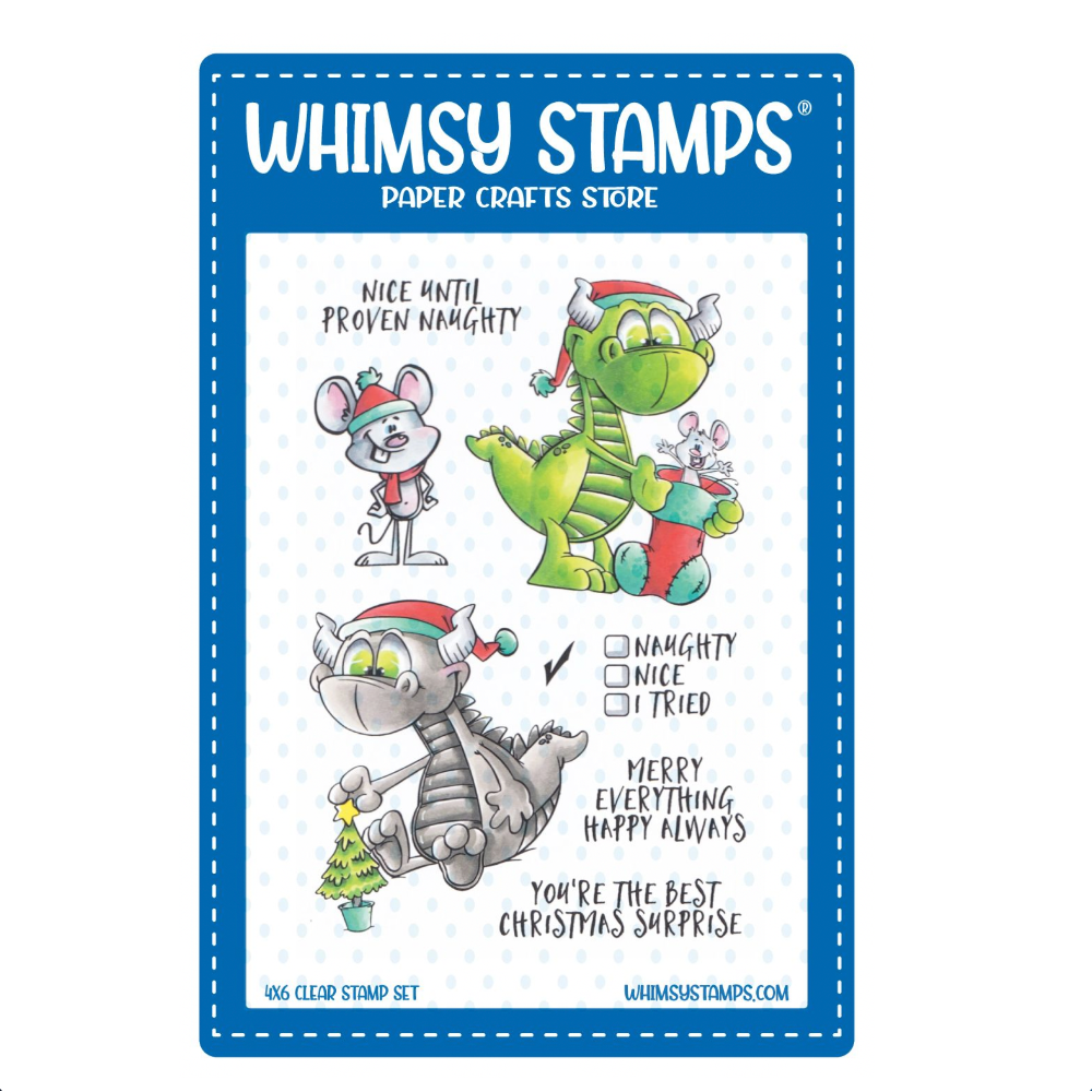 Whimsy Stamps Dudley and Friend Christmas Clear Stamps dp1078a